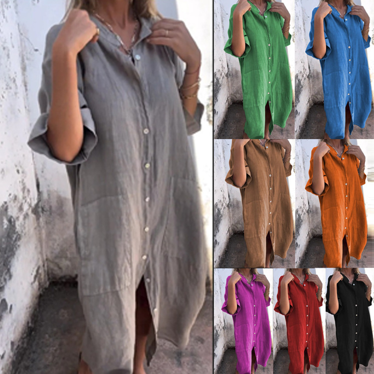 Summer Clothing H&M - เดรสเชิ้ตผู้หญิงสไตล์ Old Money ปี 2026 ทรงหลวม