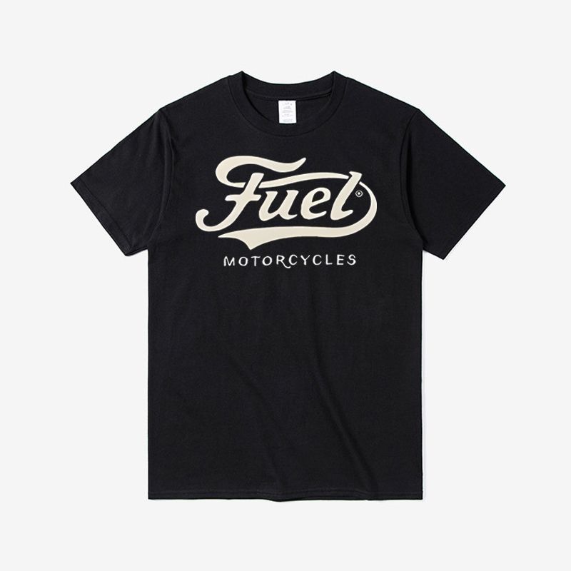 Summer Clothing Label - เสื้อยืดลาย Fuel Label เสื้อยืดลายมอเตอร์ไซค์ เสื้อยืดผ้าฝ้ายสำหรับฤดูร้อน เสื้อยืดผู้ชาย