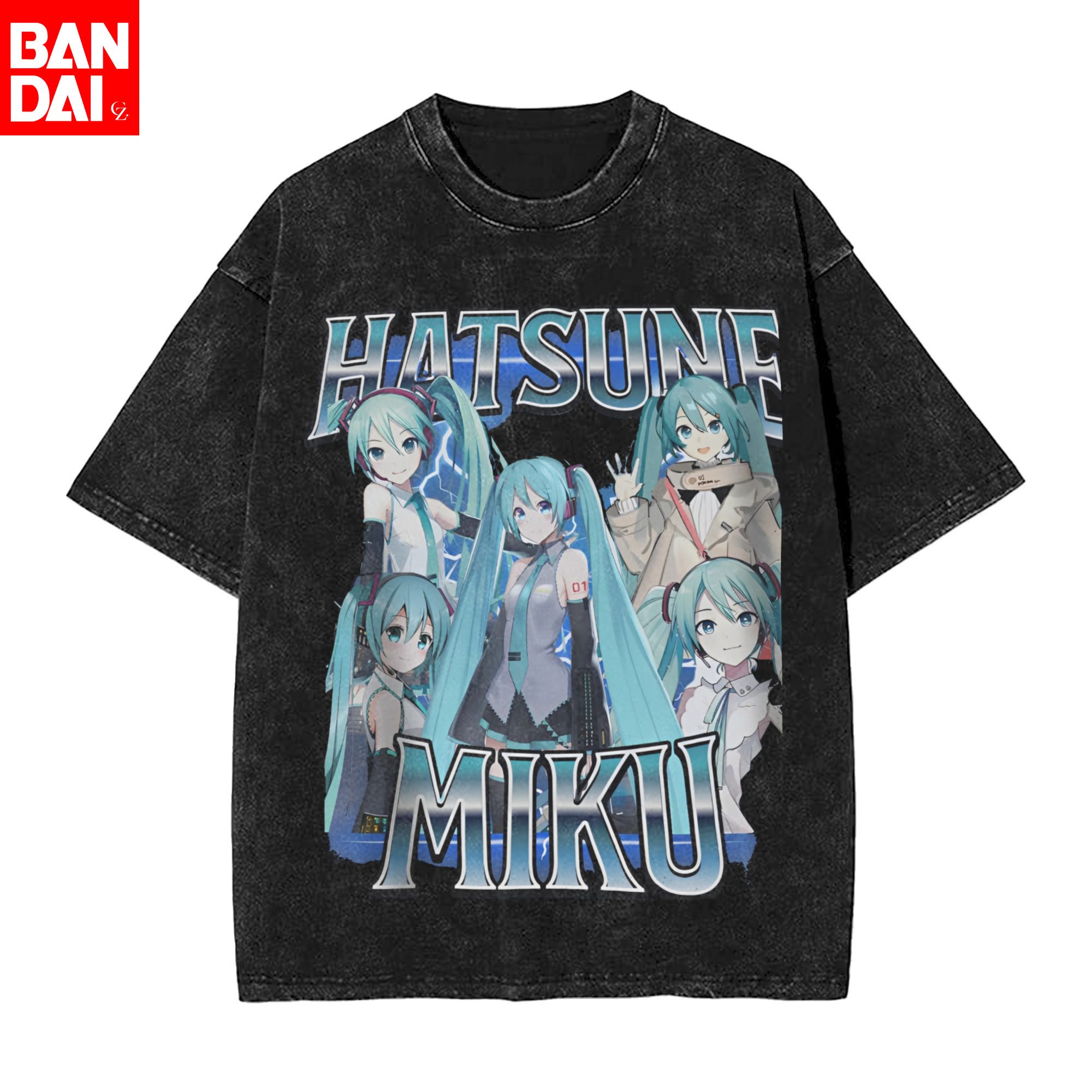 Vintage Summer Clothing Men - เสื้อยืดลายกราฟิก Hatsune Miku สไตล์วินเทจ ซัมเมอร์ 2026