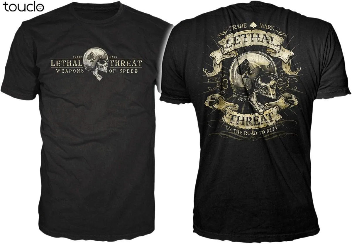 Summer Clothing H&M - เสื้อยืดแบรนด์ใหม่ NEW LETHAL THREAT Road To