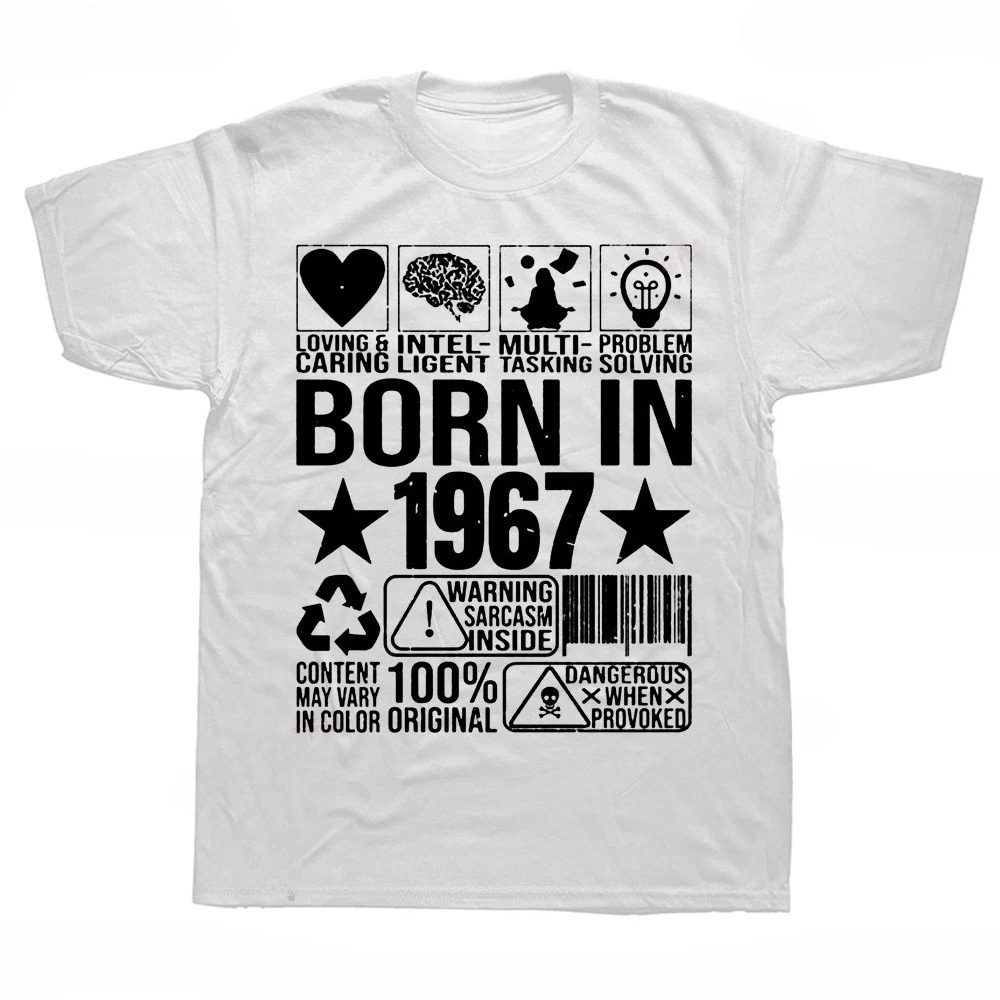 Summer Clothing Label - เสื้อยืดลายกราฟิกบาร์โค้ดป้ายเตือน 