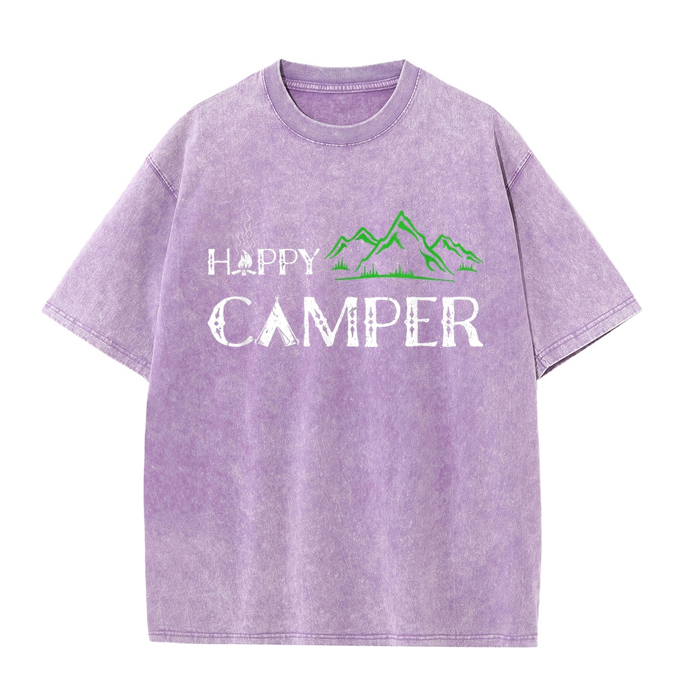 เสื้อยืด Happy Camper Camping  - Summer Clothing Quotes บทวิจารณ์และราคา