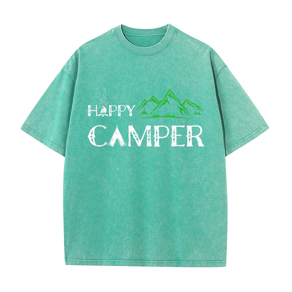 เสื้อยืด Happy Camper Camping  - Summer Clothing Quotes บทวิจารณ์และราคา