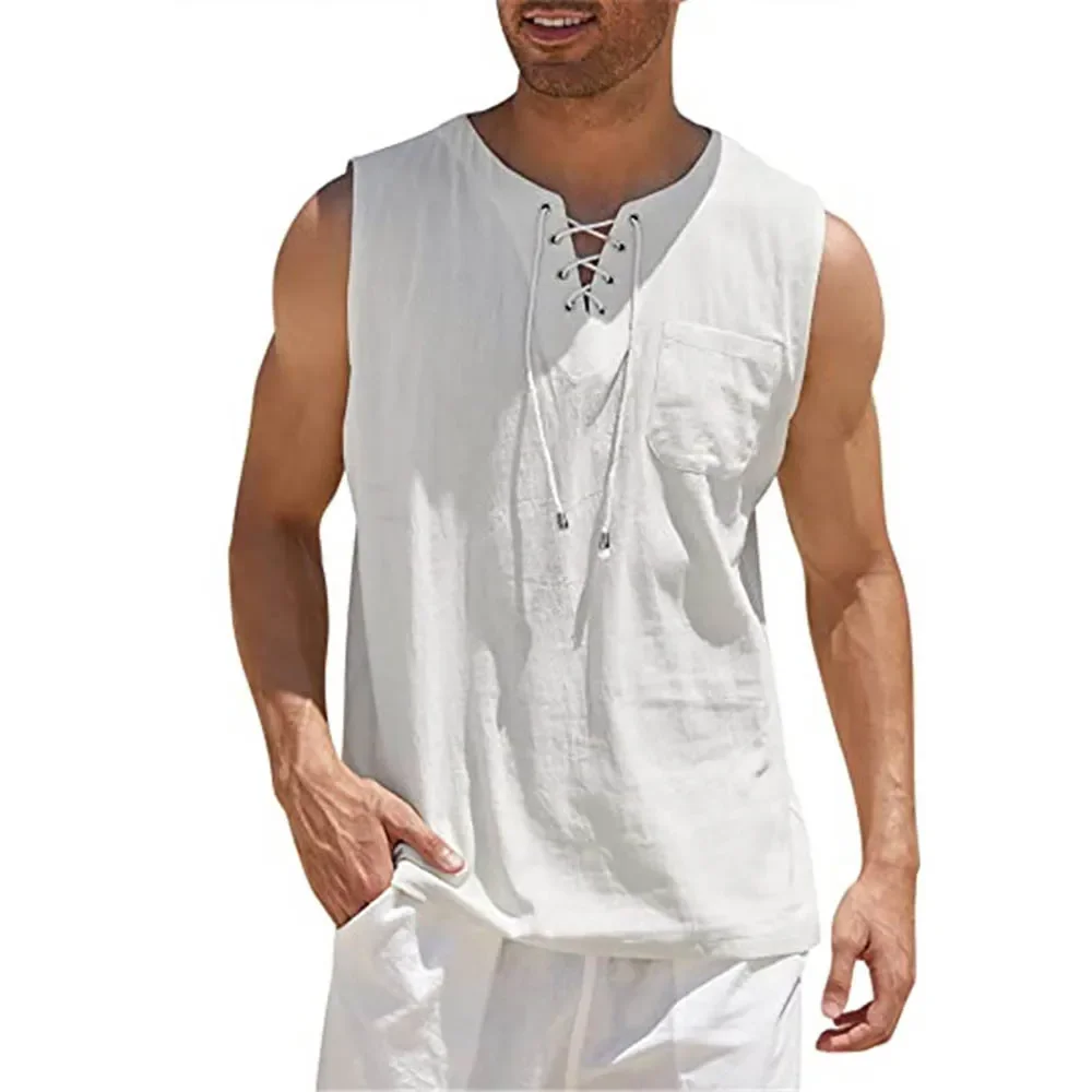 ผ้าลินินฤดูร้อนเสื้อลําลองผู้ช - Summer Clothing Men Linen บทวิจารณ์และราคา