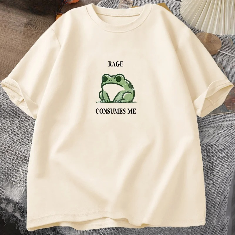 Rage Consumes Me Frog เสื้อยืด - Vintage Summer Clothing Men บทวิจารณ์และราคา