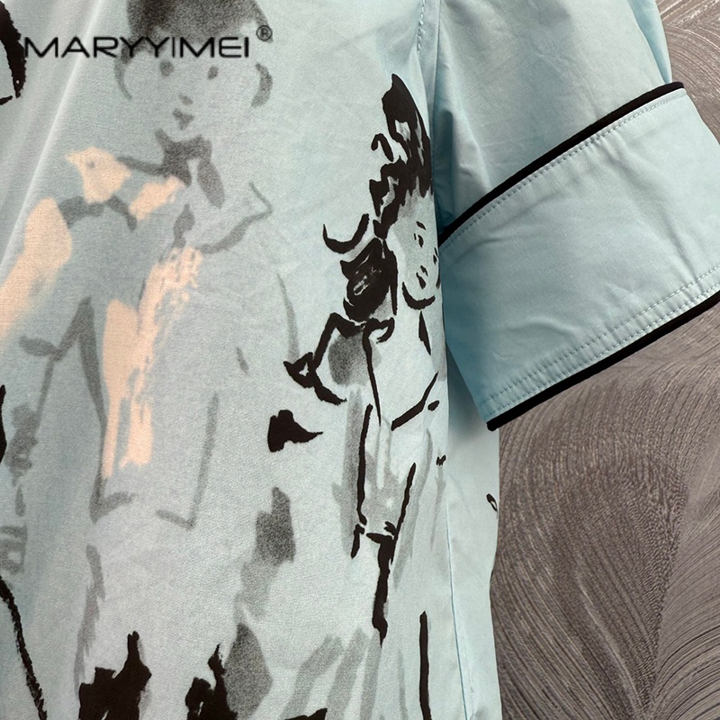 เสื้อเชิ้ตแขนสั้นคอตั้งลายพิมพ - Summer Edition Clothing บทวิจารณ์และราคา