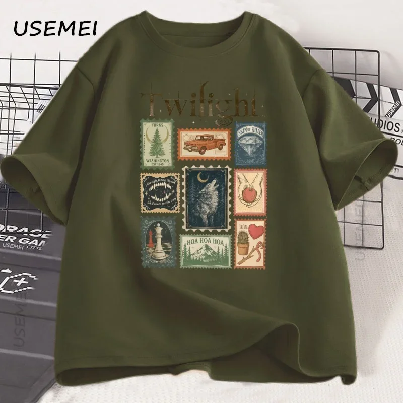 วินเทจทไวไลท์ฟอร์คส์เสื้อยืดคน - Vintage Summer Clothing Men บทวิจารณ์และราคา