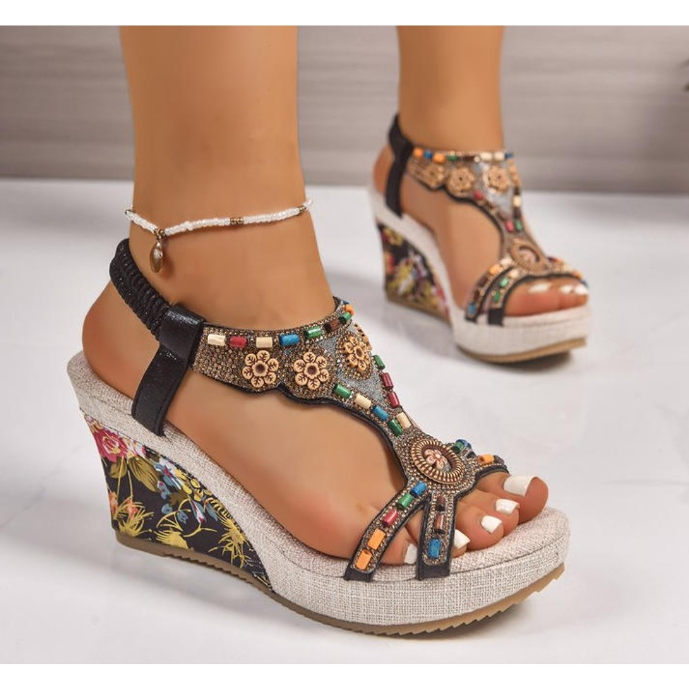 รองเท้าส้นเตารีดแฟชั่นฤดูร้อนส - Summer Holiday Clothing Women บทวิจารณ์และราคา