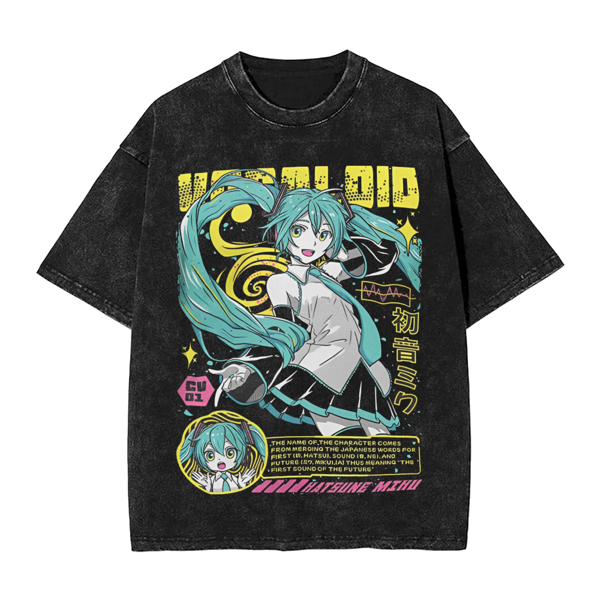 เสื้อยืดลายกราฟิก Hatsune Miku - Vintage Summer Clothing Men บทวิจารณ์และราคา
