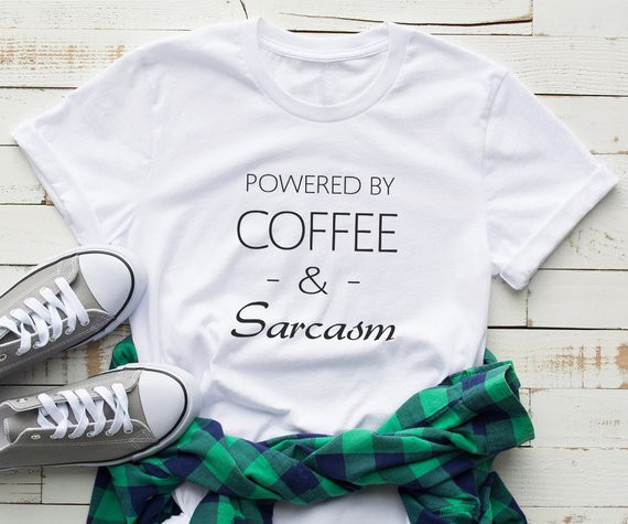SugarbabyกาแฟและSarcasmเสื้อTs - Summer Clothing Quotes บทวิจารณ์และราคา