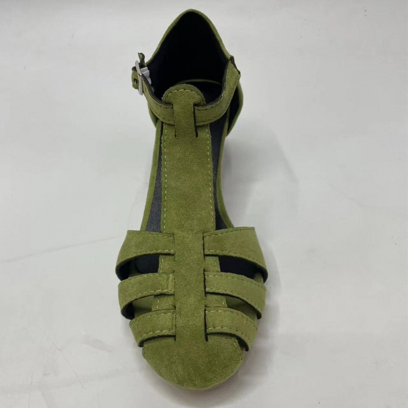 รองเท้าส้นเตี้ยแบบ T-Strap สีเ - Summer Holiday Clothing Women บทวิจารณ์และราคา