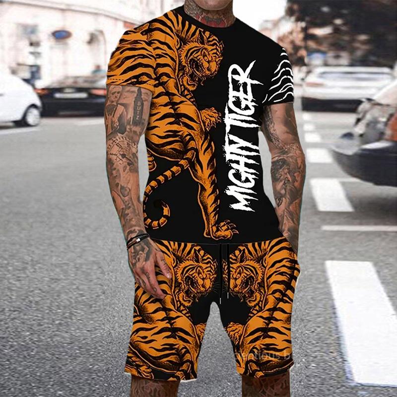 ชุดเซ็ทลายเสือ 3 มิติ สำหรับผู - Summer Clothing For Young Men บทวิจารณ์และราคา