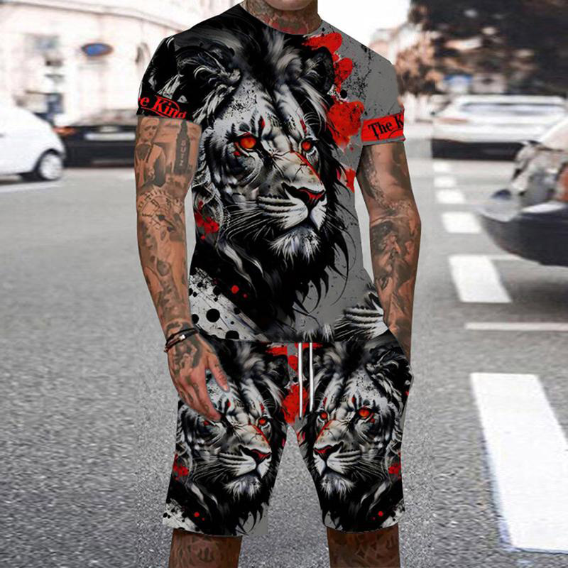 ชุดเซ็ทลายเสือ 3 มิติ สำหรับผู - Summer Clothing For Young Men บทวิจารณ์และราคา