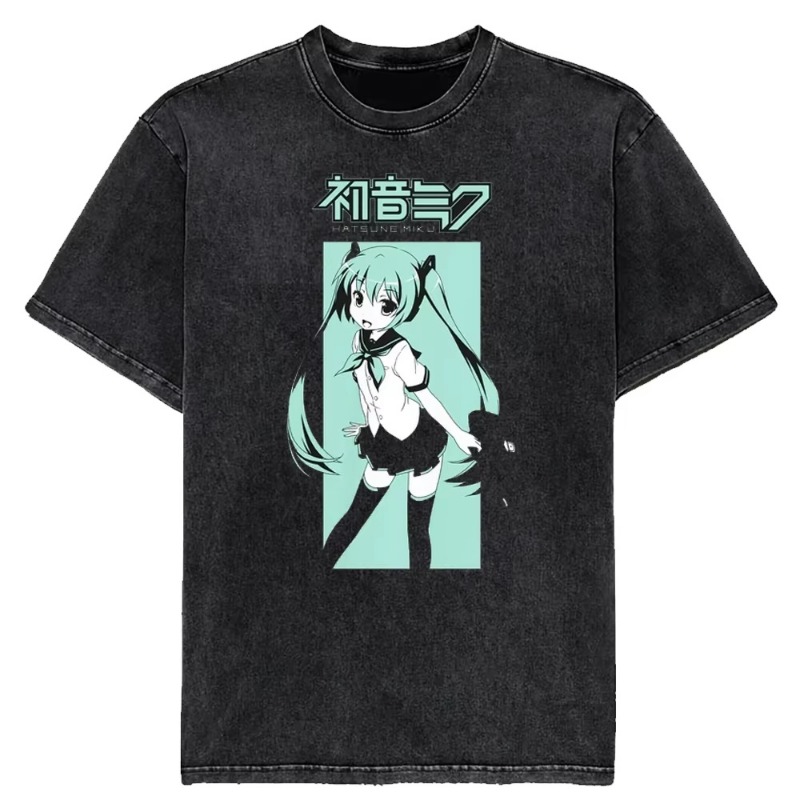 เสื้อยืดลายกราฟิก Hatsune Miku - Vintage Summer Clothing Men บทวิจารณ์และราคา