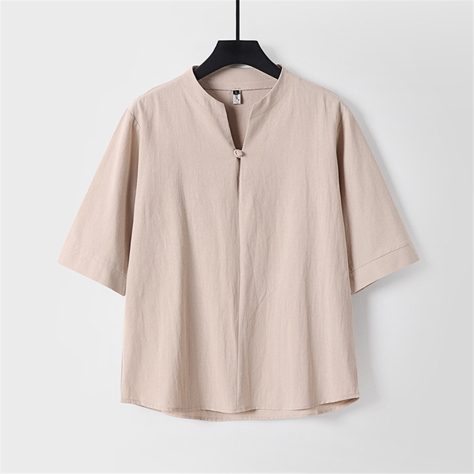 ผ้าลินินฤดูร้อนเสื้อยืดผู้ชาย  - Summer Clothing Men Linen บทวิจารณ์และราคา