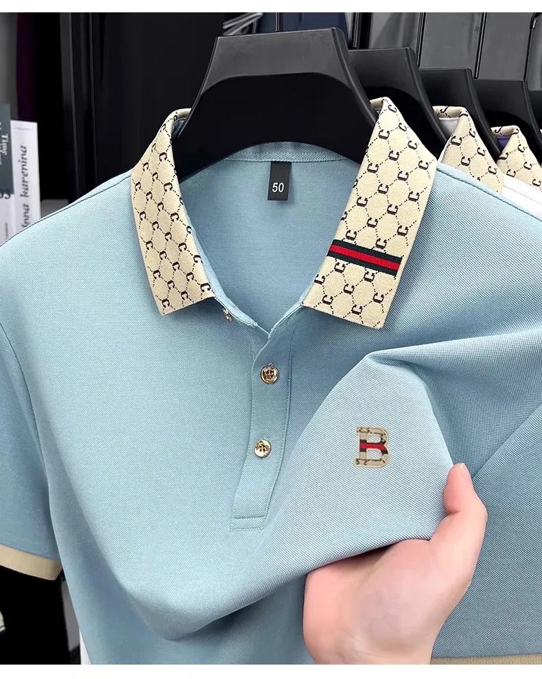 เสื้อโปโลแขนสั้นผู้ชายแบรนด์ระ - Summer Clothing Men Linen บทวิจารณ์และราคา