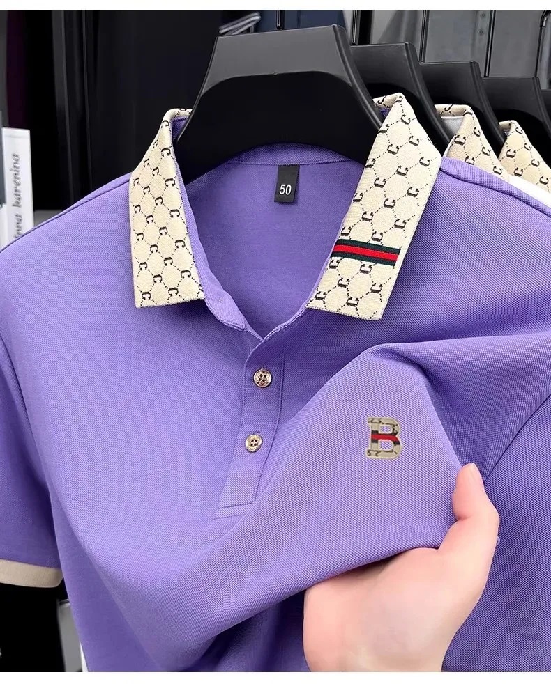 เสื้อโปโลแขนสั้นผู้ชายแบรนด์ระ - Summer Clothing Men Linen บทวิจารณ์และราคา