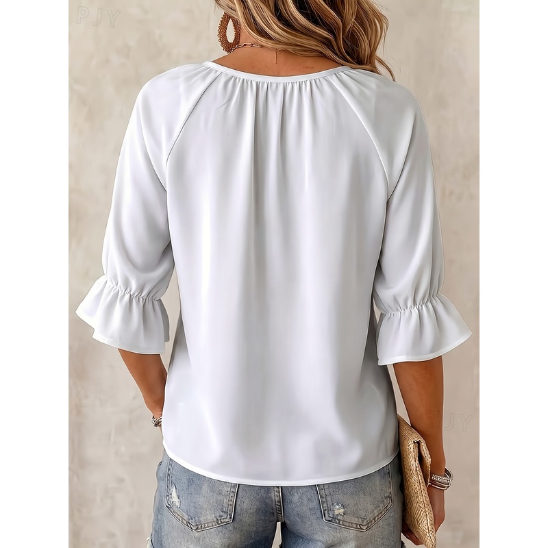 ชุดเดรสฤดูร้อนสำหรับผู้หญิงไซส - Tie Front Shirt บทวิจารณ์และราคา