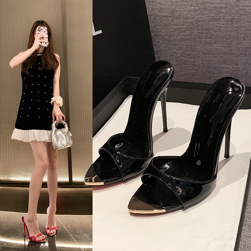 รองเท้าส้นเข็มแบบเปิดนิ้วเท้า  - Summer Holiday Clothing Women บทวิจารณ์และราคา