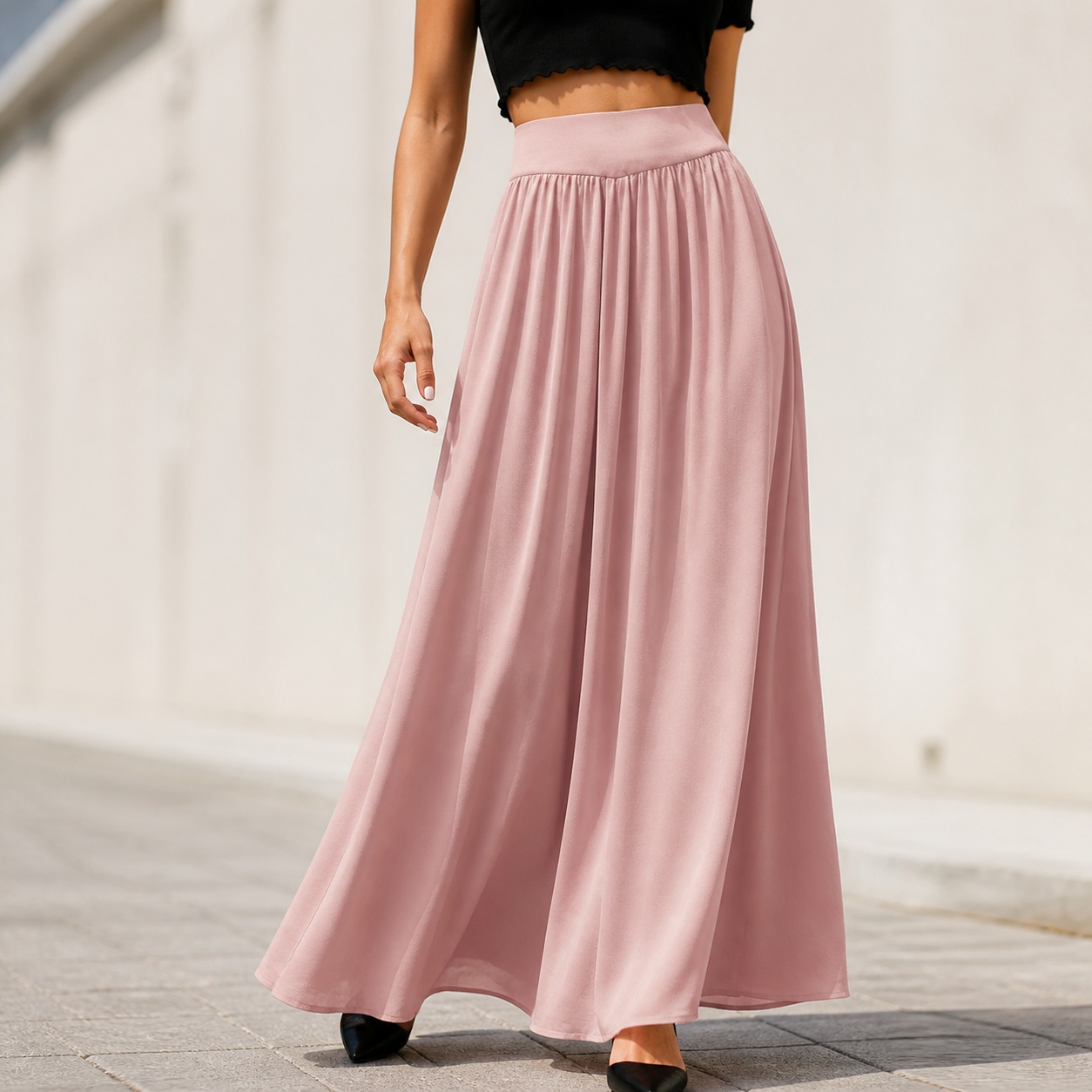 กางเกงขายาวเอวสูงน้ำหนักเบาสำห - Summer Clothing Essentials Women บทวิจารณ์และราคา