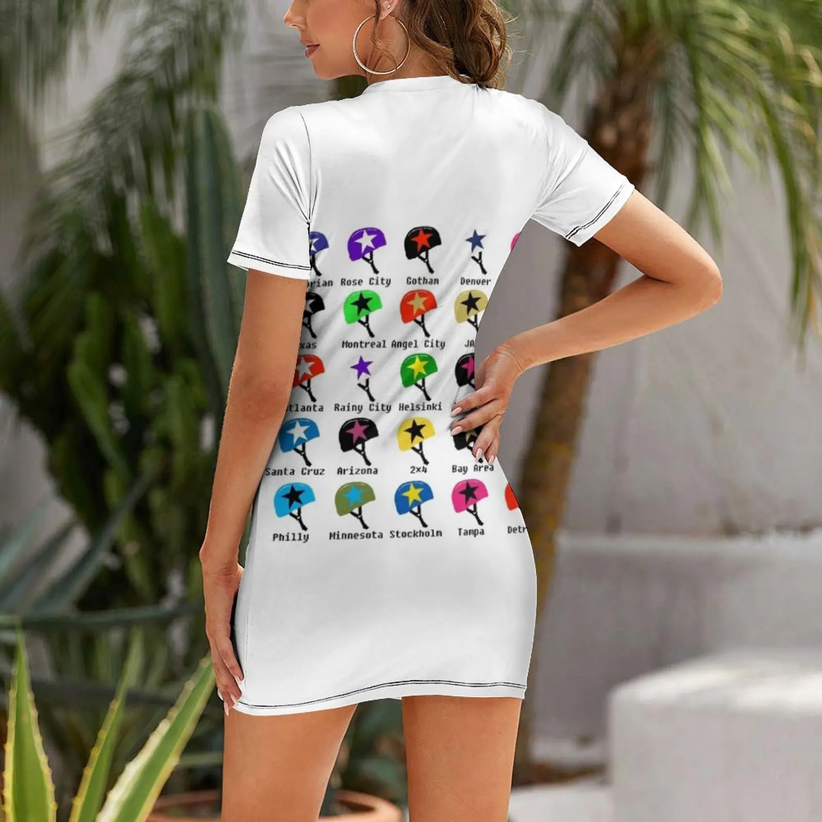 ชุดเดรสแขนสั้นพร้อมป้ายชื่อทีม - Summer Clothing Label บทวิจารณ์และราคา