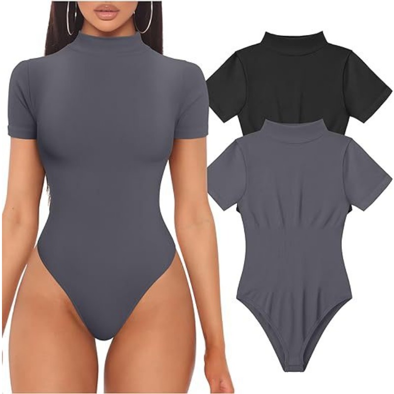 แขนสั้นคอเต่าบอดี้สูทผู้หญิงเส - Summer Clothing Capsule บทวิจารณ์และราคา