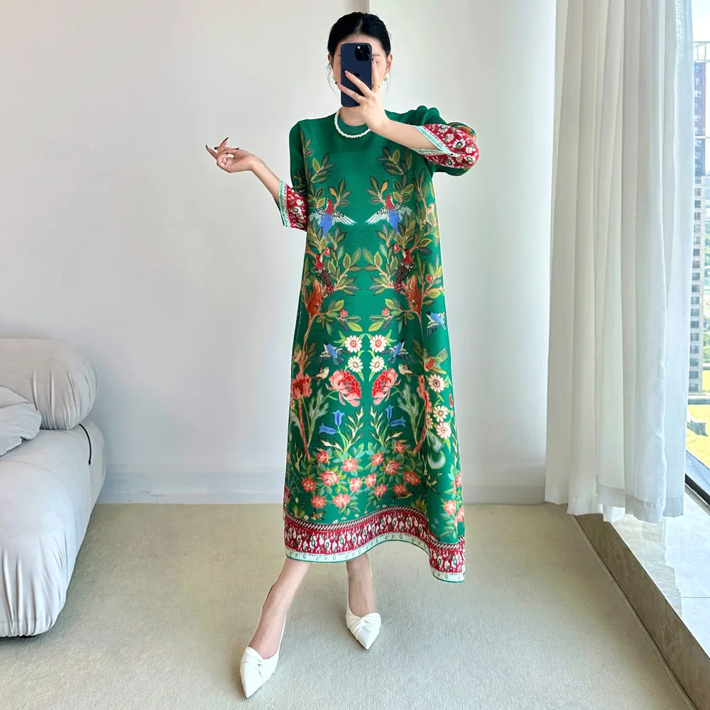 มิยาเกะวินเทจพิมพ์ชุดเจ็ดแขนชุ - Summer 2025 Clothing Essentials บทวิจารณ์และราคา
