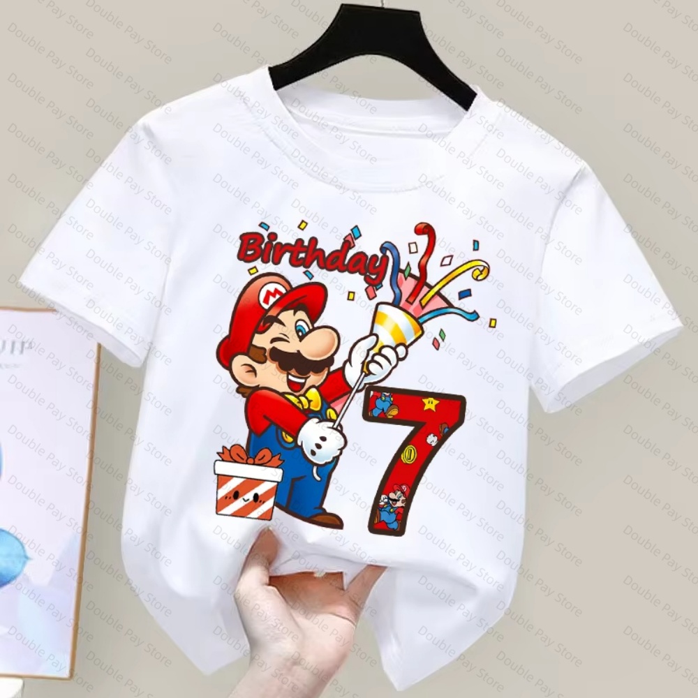 เสื้อยืดลายการ์ตูนมาริโอ้สำหรั - Summer Edition Clothing บทวิจารณ์และราคา