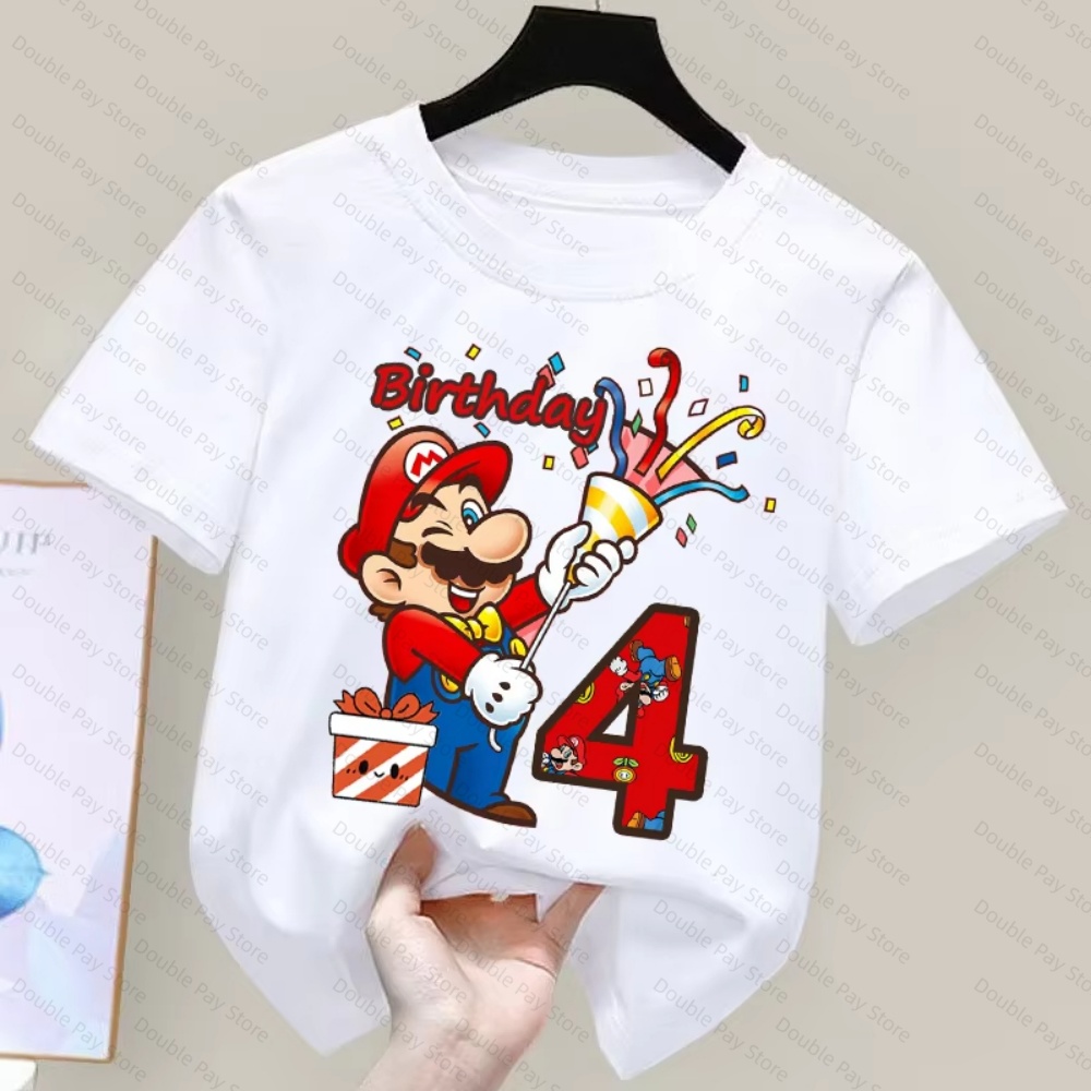 เสื้อยืดลายการ์ตูนมาริโอ้สำหรั - Summer Edition Clothing บทวิจารณ์และราคา