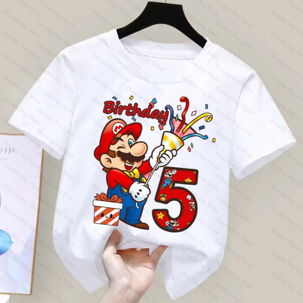 เสื้อยืดลายการ์ตูนมาริโอ้สำหรั - Summer Edition Clothing บทวิจารณ์และราคา
