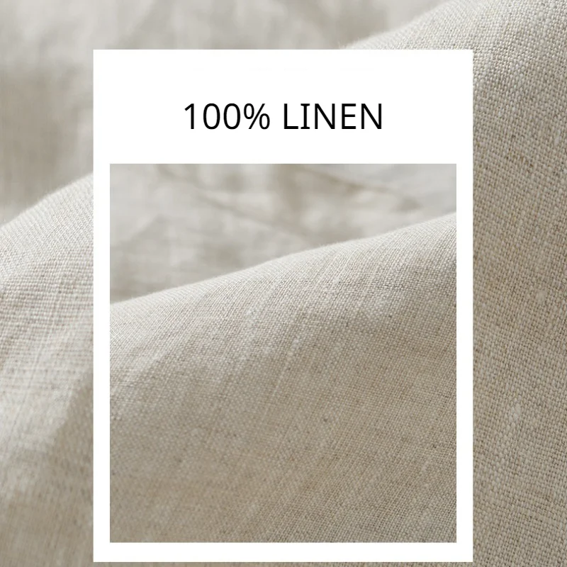 เสื้อยืดแขนสั้นผ้าลินิน 100% ร - Summer Clothing Men Linen บทวิจารณ์และราคา
