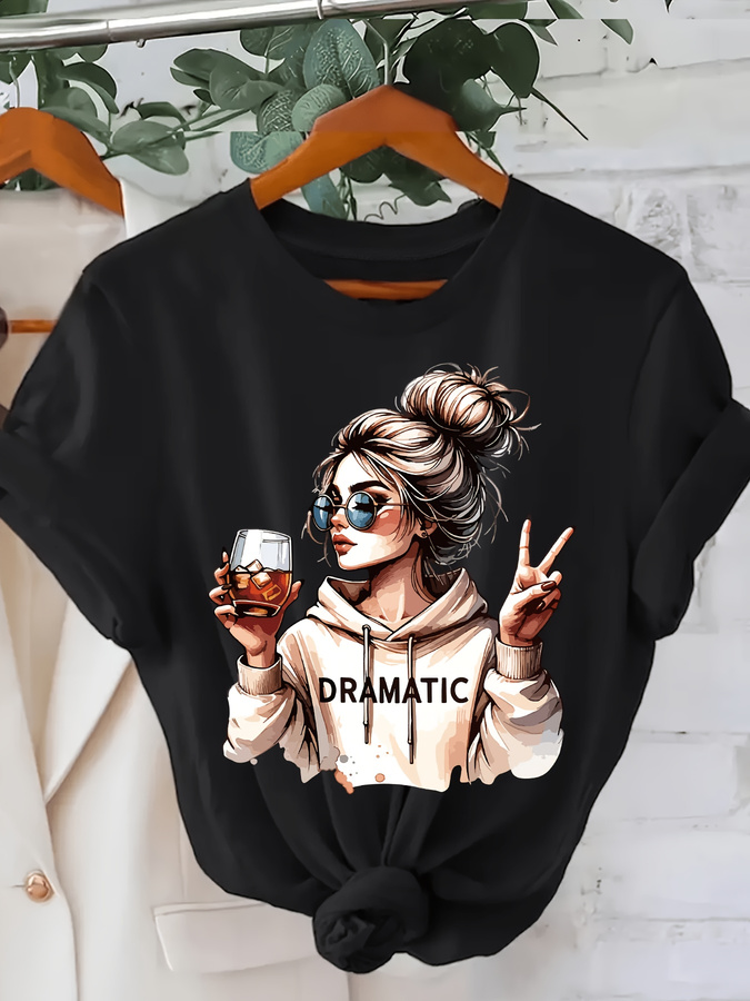 เสื้อยืดแขนสั้นคอกลมพิมพ์ลายแฟ - Summer Clothing Trends For Women 2026 บทวิจารณ์และราคา